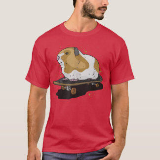 T-shirt Guinea pig on skateboard skateboarding 