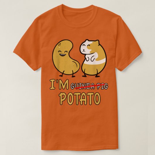 T-shirt guinea pig potato love (Design devant)