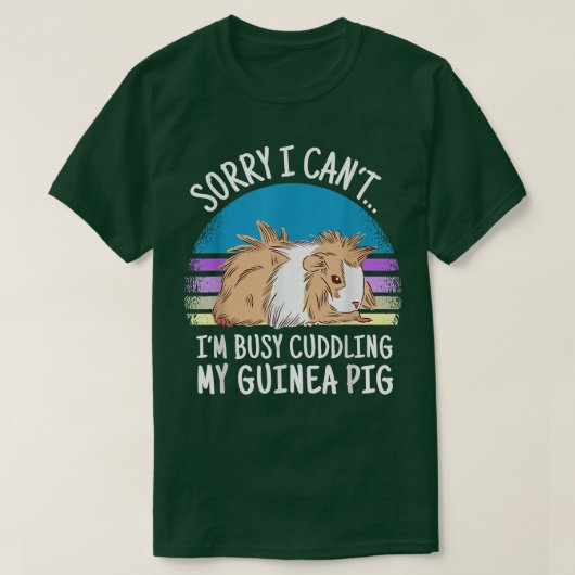 T-shirt Guinea pig saying with angora guinea pig  (Design devant)