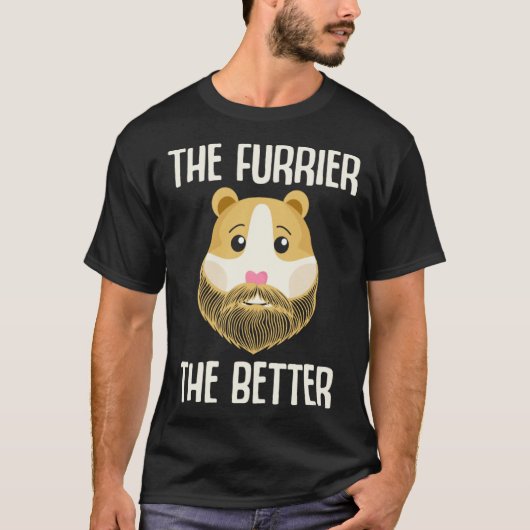 T-shirt Guinea Pig The Furrier the Better (Devant)