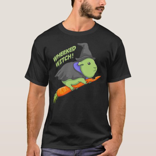 T-shirt Guinea Pig Wheeked Witch Halloween (Devant)