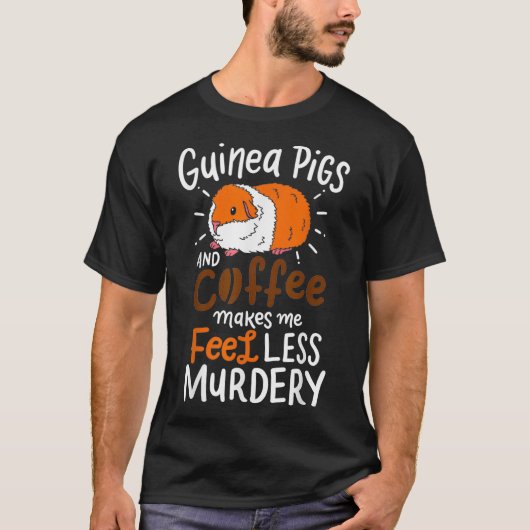 T-shirt Guinea Pigs Coffee Funny Gift (Devant)