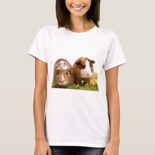 T-shirt guinea pigs on a lawn (Devant)