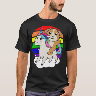 T-shirt Guinea Pigs On Unicorn Rainbow Animals Cute Unicor