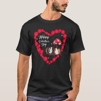 T-shirt Guinée Cochon Heureuse Sainte-Valentin Ballons de