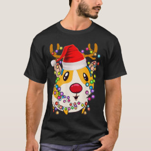 T-shirt Guinée Cochon Noël Reindeder Lumières de Noël Paj