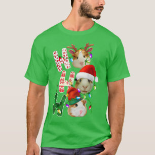 T-shirt Guinée Cochon Père Noël Ho Ho Ho Drôle Noël Noël N