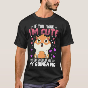 T-shirt Guinée Coeur de porc Saint Valentin Animal pour fe
