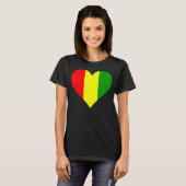 T-shirt Guinée Drapeau Coeur Guinée Aimer Guinée (Devant entier)