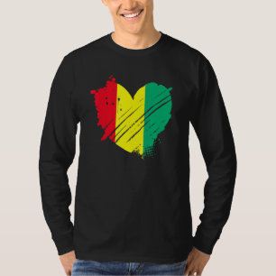 T-shirt Guinée Drapeau J'Aime La Guinée C'Est Dans Mon Adn
