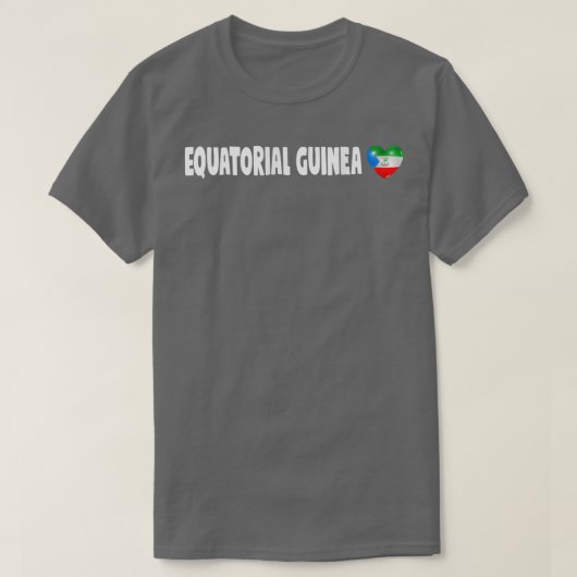 T-shirt Guinée équatoriale Drapeau Fierté cardiaque Gui éq (Design devant)