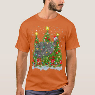 T-shirt Guinée Fowl Lighting Xmas Tree Drôle Guinée Fowl C