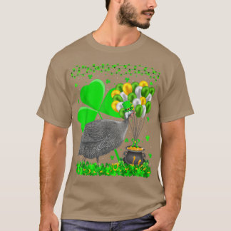 T-shirt Guinée Fowl Oiseau Amour Shamrock Guinée Fowl St P