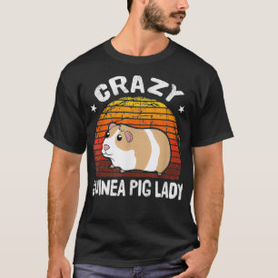 T-shirt Guinée Pig fou Guinée Pig Lady Wheek Wheek Feed
