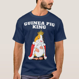 T-shirt Guinée Pig King Mens Guinée Pig Animal de compagni