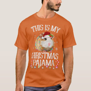 T-shirt Guinée Pig Lover Santa Hat This Is My Christmas Pa
