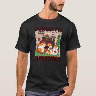 T-shirt Guinée Pig Noël Graphisme Amoureux des animaux Ani