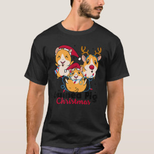 T-shirt Guinée Pig Noël Graphisme Amoureux des animaux Ani