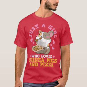 T-shirt Guinée Pig Pizza Amour Anime Kawaii