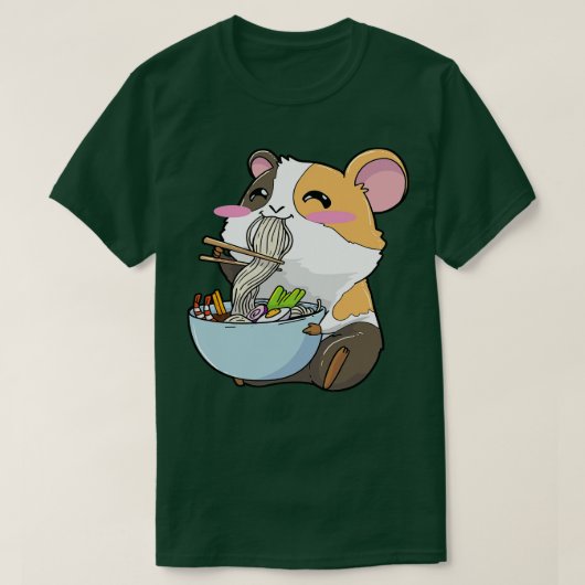 T-shirt Guinée Pig Ramen Noodles Kawaii (Design devant)