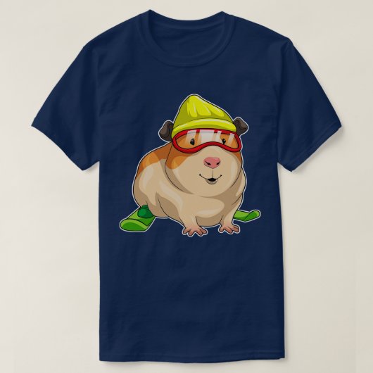 T-shirt Guinée Pig Skier (Design devant)