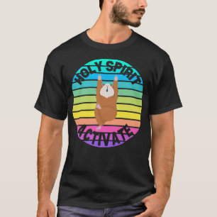 T-shirt Guinée Pig Yoga Holy Spirit Activate Funny Yoga Po