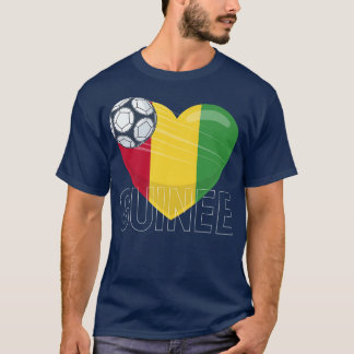T-shirt Guinée Soccer Love Guyanais Drapeau