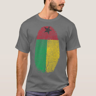 T-shirt GuinéeBissau Drapeau empreintes digitales cadeau p