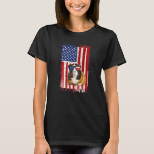 T-shirt Guinéen Cochon Américain Drapeau Patriotique 4 Jui