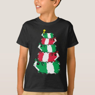 T-shirt Guinéen Cochon Arbre de Noël Drôle mignon Carto de