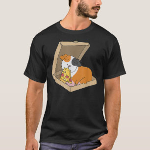 T-shirt Guinéen Cochon Manger Pizza Amusant Animal de comp