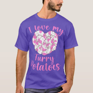 T-shirt Guinéen Cochon Mignonne J'Aime Ma Pomme De Terre F