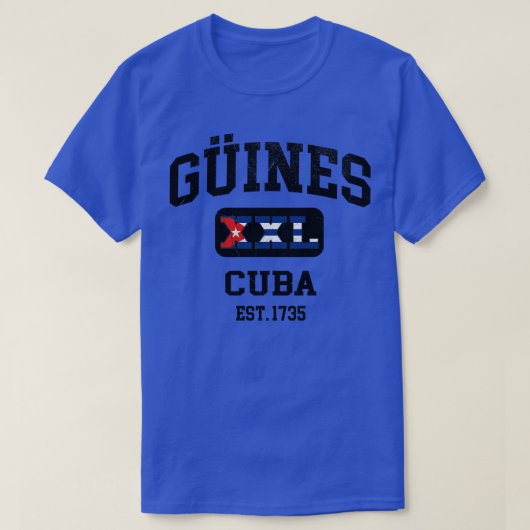 T-shirt Guines Cuba XXL Design sportif (Design devant)