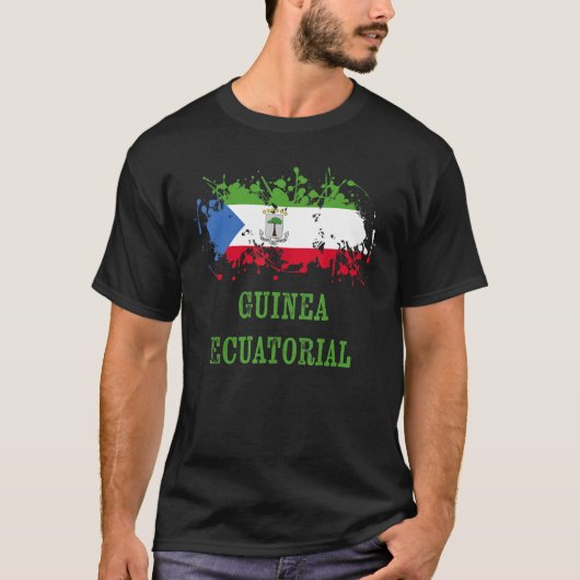 T-shirt Guinian enthusiasts for Guinea and Equatorial Guin (Devant)