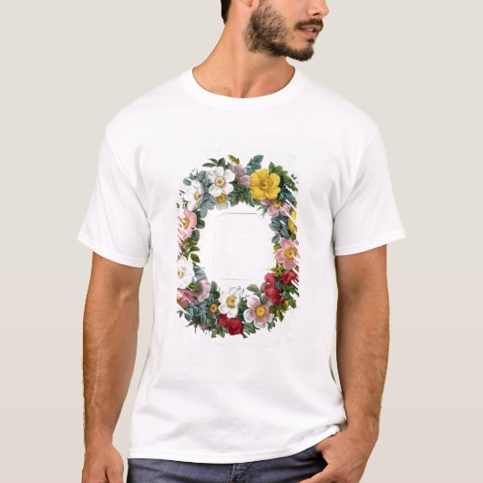T-shirt Guirlande des roses, frontispice pour des 'roses (Devant)