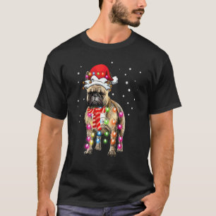 T-shirt Guirlandes de Noël de Bouledogue Français Mignon