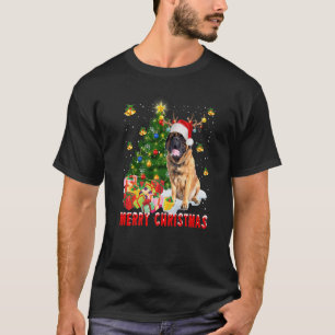 T-shirt Guirlandes de Noël pour Mastiff anglais arbre Père