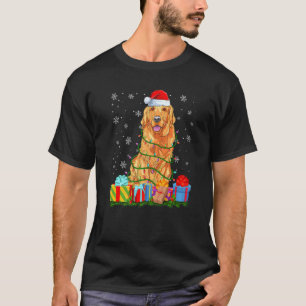 T-shirt Guirlandes de Noël Retriever doré  Chien de Noël