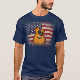 T-shirt Guitar 4th of July Venin American Flag USA - Count