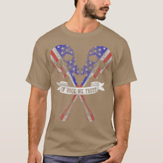 T-shirt Guitar Bass USA Flag America Festival Rock Music M