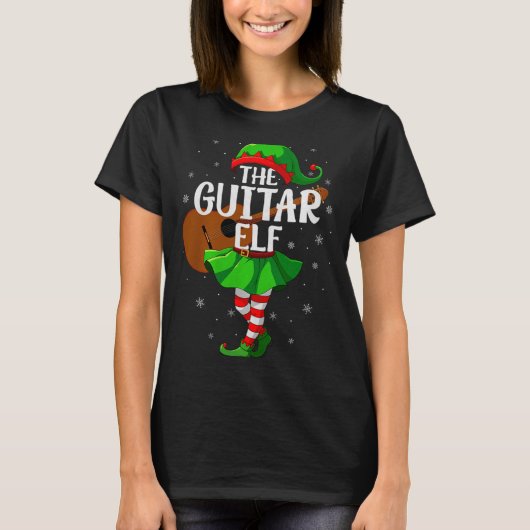 T-shirt Guitar Elf Christmas Girls Women Elf Squad Xmas Fa (Devant)