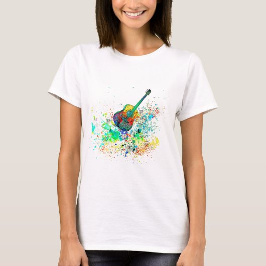 T-shirt Guitar et chords splatter (Devant)