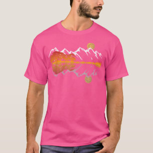 T-shirt Guitar Lake Mountain Reflections Shadow Love Guita