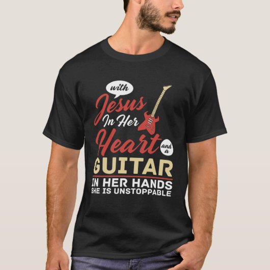 T-shirt Guitar Lesson Guitarist Beginner Music Instrument  (Devant)