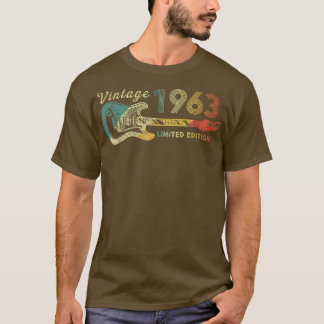 T-shirt Guitar Lover 59 Year Old Toxits Vintage 1963