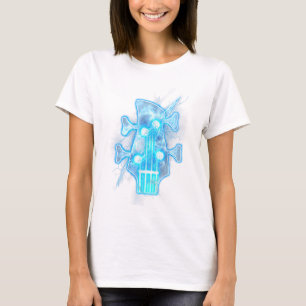 T-shirt Guitar Lover Head of A Bass Guitar Player