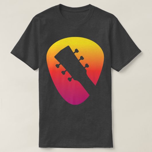 T-shirt Guitar Moonlight Nature Lake Shadow Loves String M (Design devant)