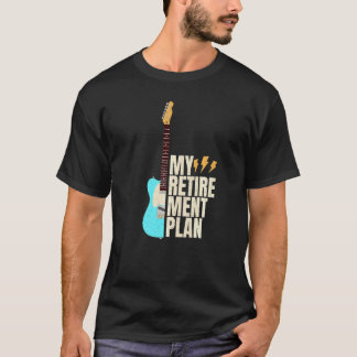 T-shirt Guitar My Retirement Plan Musique Vintage