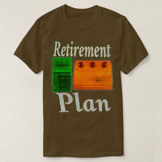 T-shirt Guitar pedal plan retirement guitar pedals clone t (Design devant)
