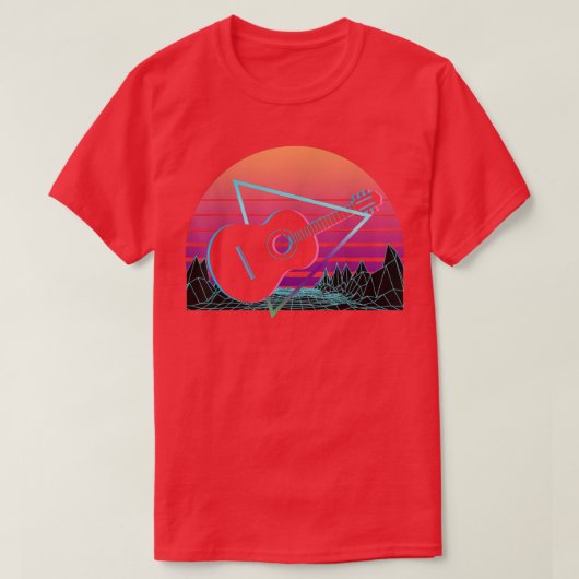 T-shirt Guitar Retro (Design devant)